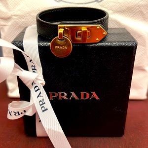 SAFFIANO LEATHER BRACELET PRADA